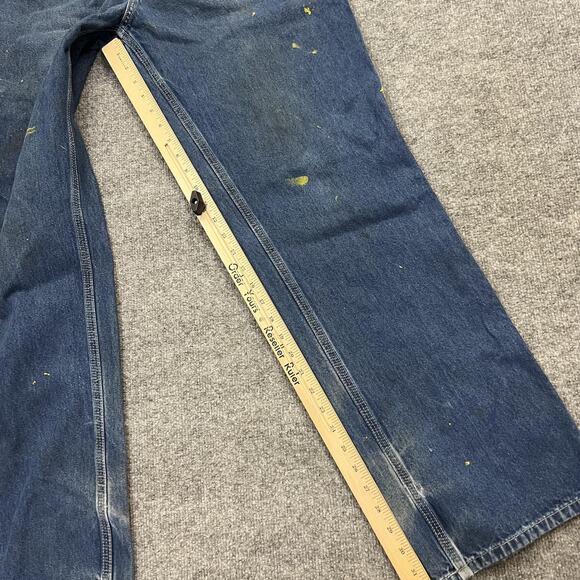 Carhartt Jeans Mens 34x34 Dungaree Fit Utility Painter Work Pants Distressed - Picture 10 of 11